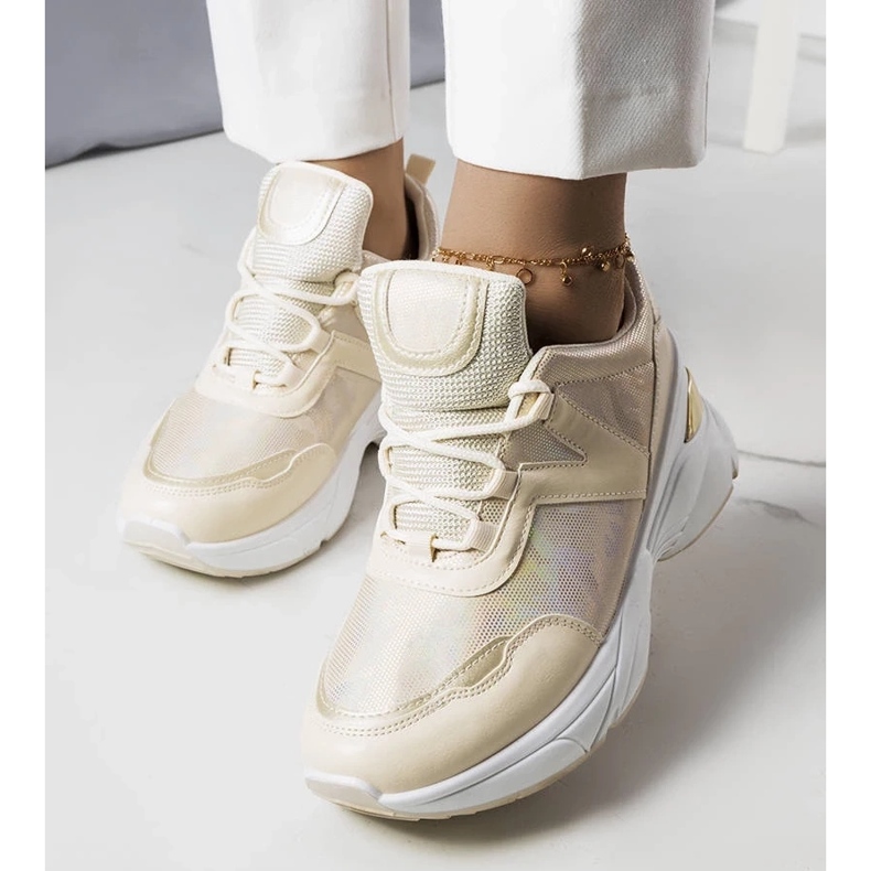 D/GMR Sneakers beige con inserti metallici di Ruais 2