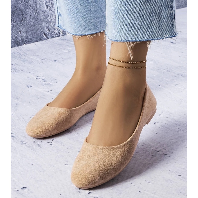 D/GMR Ballerine beige con plantare in pelle di Lespérance 2