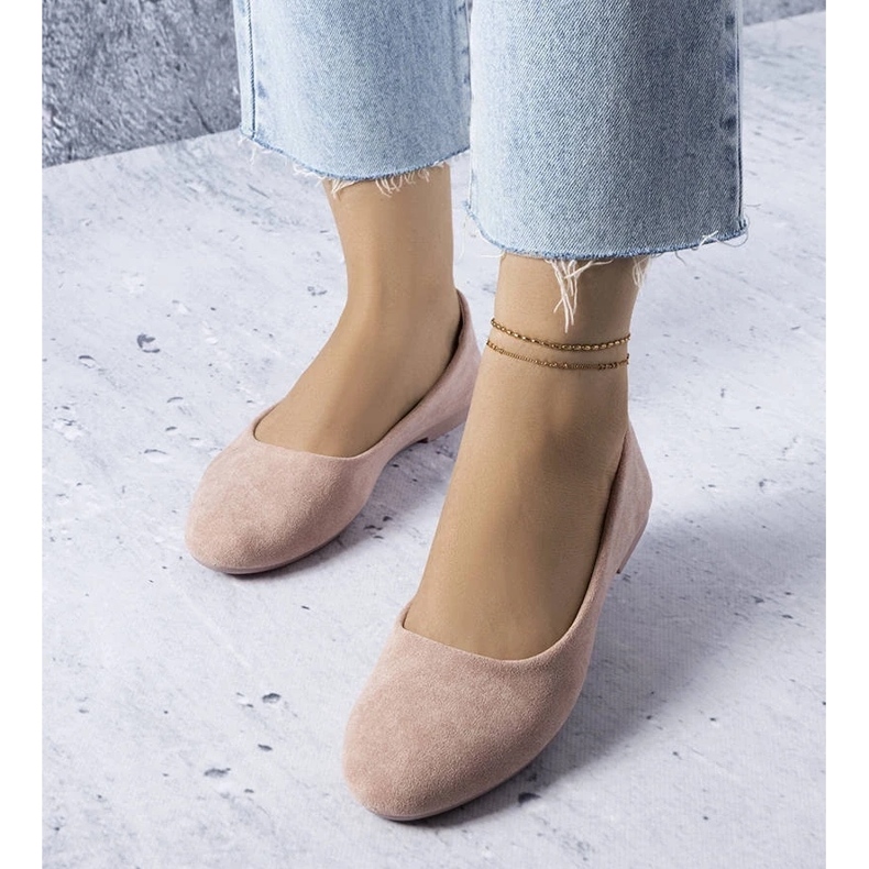 D/GMR Ballerine rosa con plantare in pelle di Lespérance 1