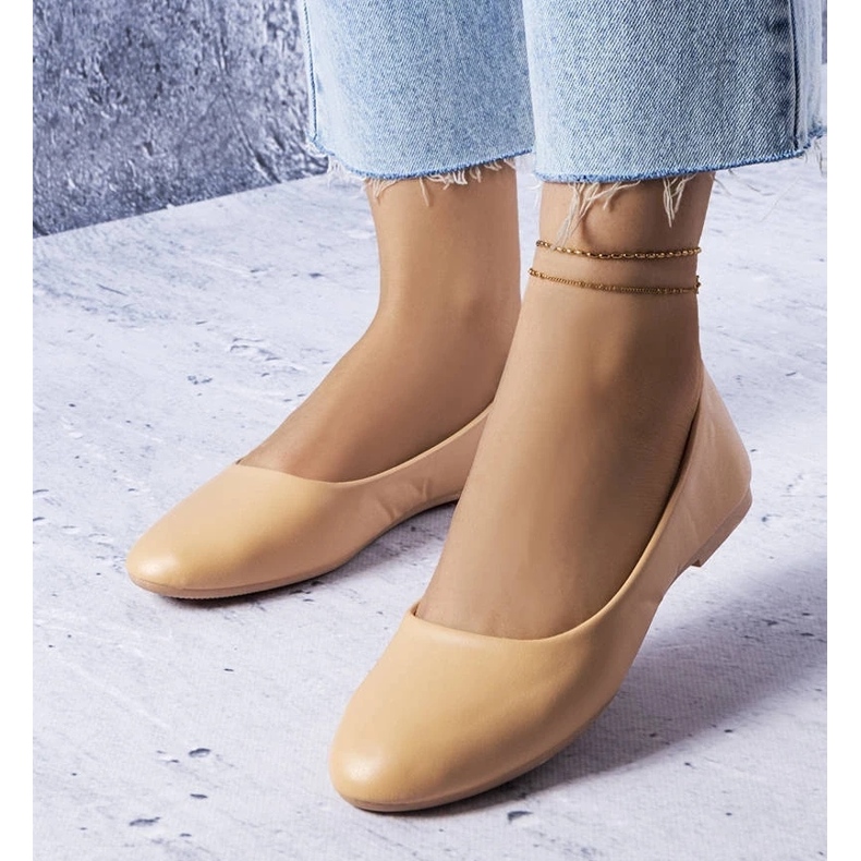 D/GMR Ballerine beige con soletta in pelle di Truchon 1