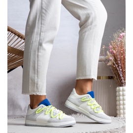 D/GMR Sneaker grigie sneaker femminili con lacci al neon arcoBaleno grigio 1