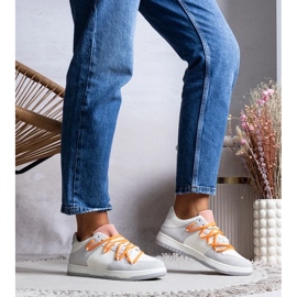 D/GMR Sneakers grigi pizzo femminile -up sneaker arcobaleno grigio 1