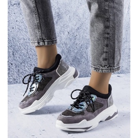 D/GMR Sneakers grigie decorate con inserti Savard grigio 1