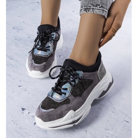 D/GMR Sneakers grigie decorate con inserti Savard grigio 2