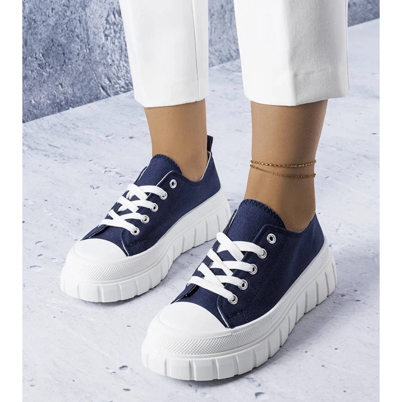 D/GMR Sneakers con plateau blu navy di Bellemare 1