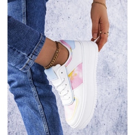 D/GMR Scarpe con zeppa bianche e blu di Heloise bianca 2