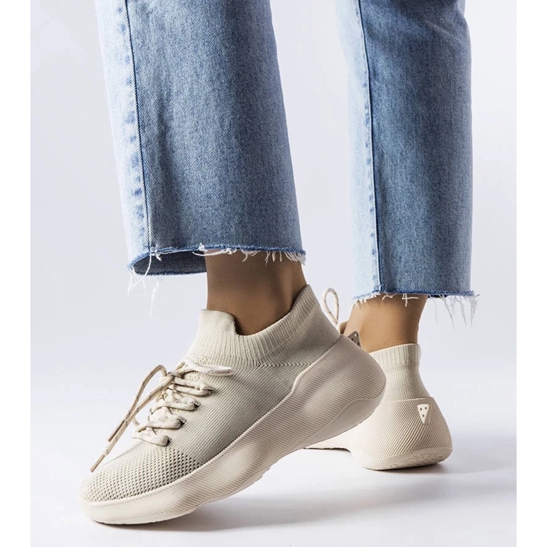 D/GMR Sneaker Lavallée in tessuto beige 1