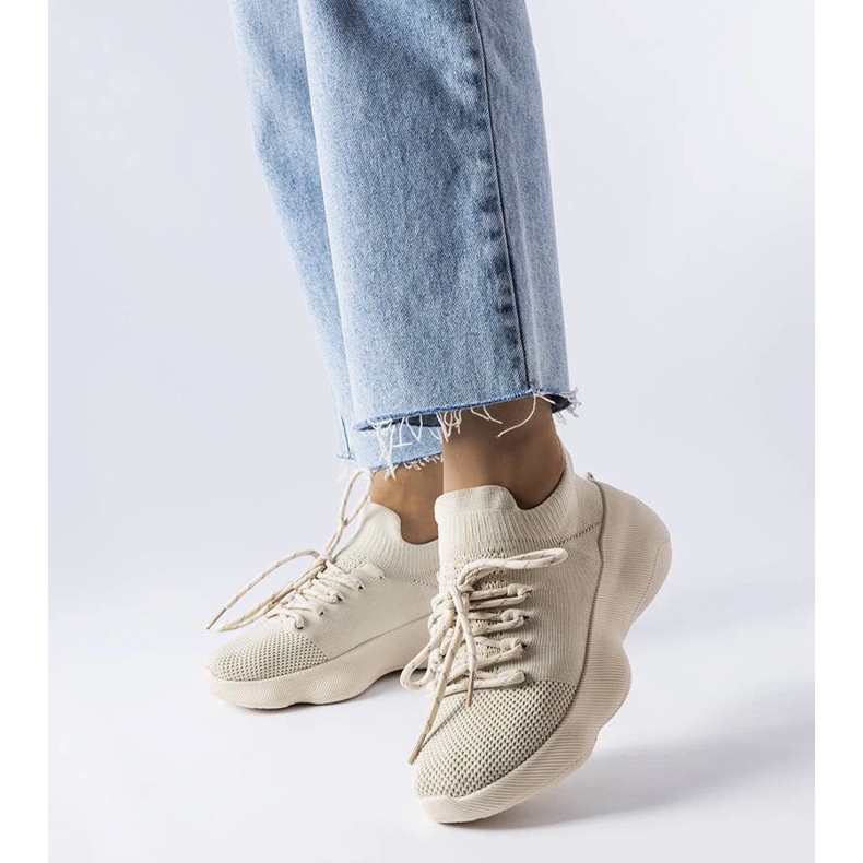 D/GMR Sneaker Lavallée in tessuto beige 2