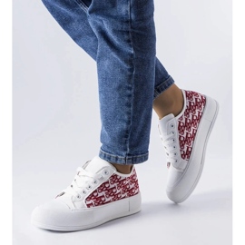 D/GMR Sneaker intrecciate da donna con un modello di marchese alla moda rosso 1