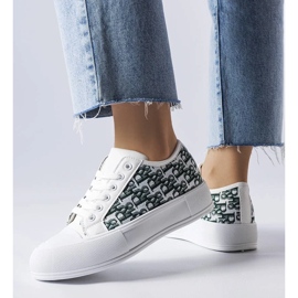 D/GMR Sneaker intrecciate da donna con un modello di marchese alla moda bianca 1