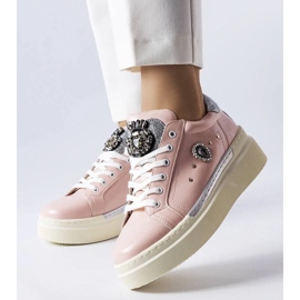 D/GMR Sneakers rosa con zeppa bassa di Cuillerier 1