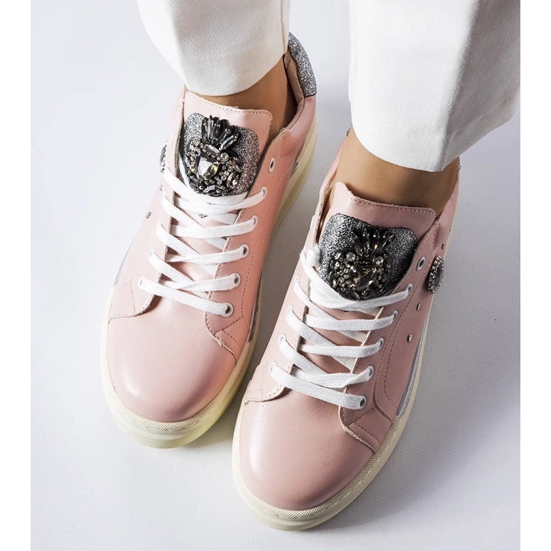 D/GMR Sneakers rosa con zeppa bassa di Cuillerier 2