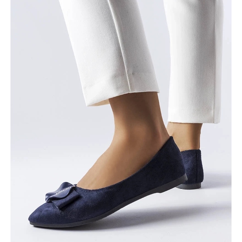 D/GMR Ballerine blu navy decorate con strass Rémy 2