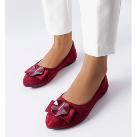 D/GMR Ballerine bordeaux decorate con strass Rémy rosso 1