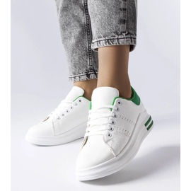 D/GMR Sneakers bianche con un accento verde di Davisson bianco 2