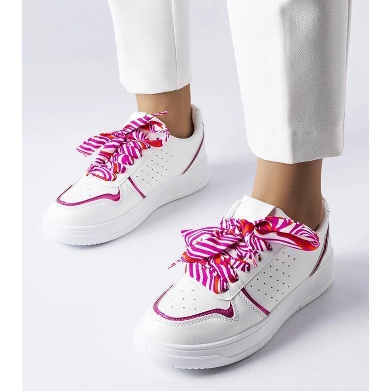 D/GMR Sneakers bianche legate con nastro Pryor bianco 1