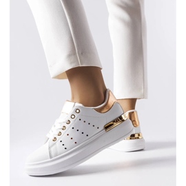 D/GMR Sneakers bianche con traforo Chalut colorato 2