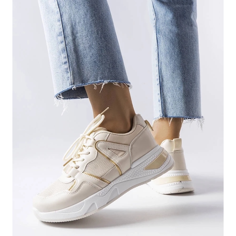 D/GMR Sneaker multitessuto beige di Caya 2