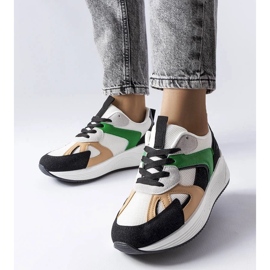 D/GMR Sneakers nere realizzate in materiali misti di Riel bianco 1