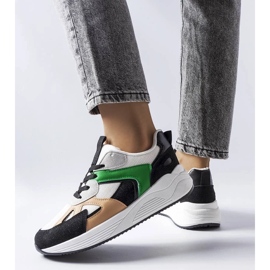 D/GMR Sneakers nere realizzate in materiali misti di Riel bianco 2