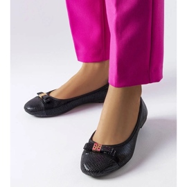 D/GMR Eleganti ballerine nere con fiocco di Lastra nero 1