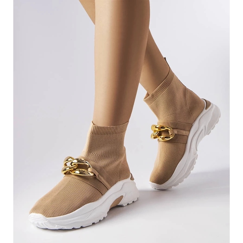 D/GMR Sneakers Baptiste marroni con catena marrone 1