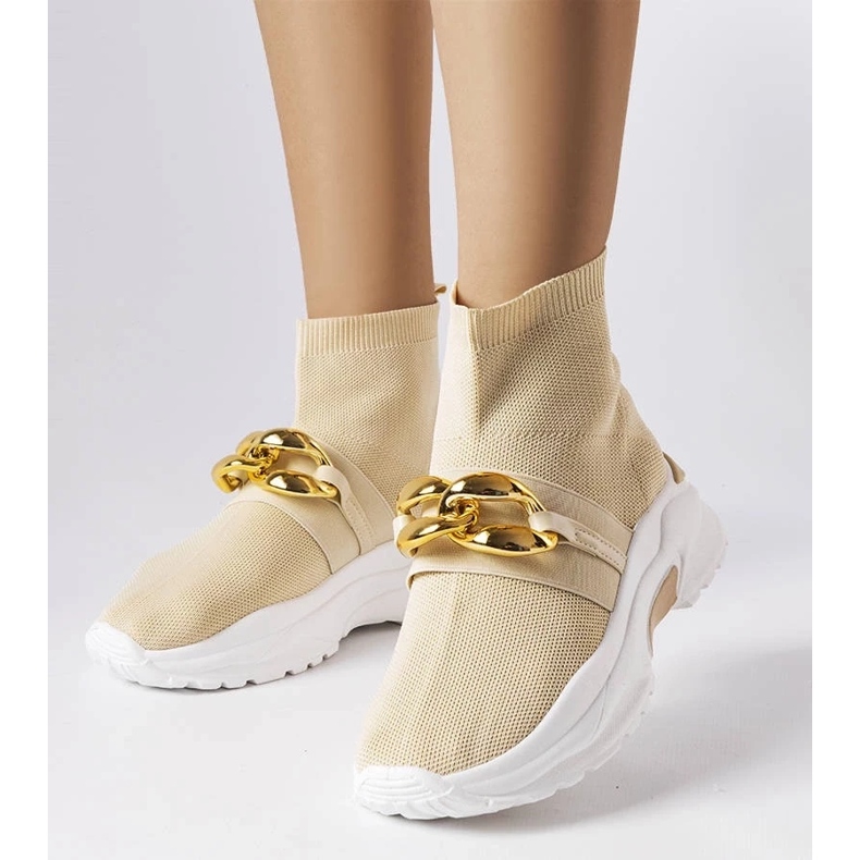 D/GMR Sneakers beige con catena di Baptiste 1