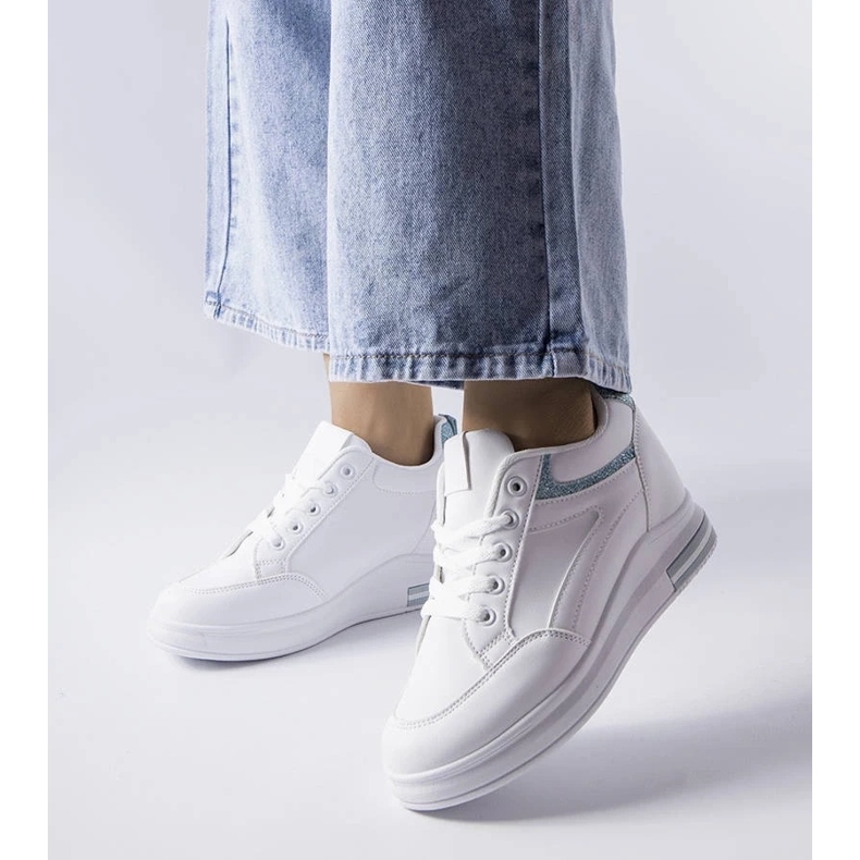 D/GMR Sneakers bianche con inserti glitter di Bonevil bianco 2