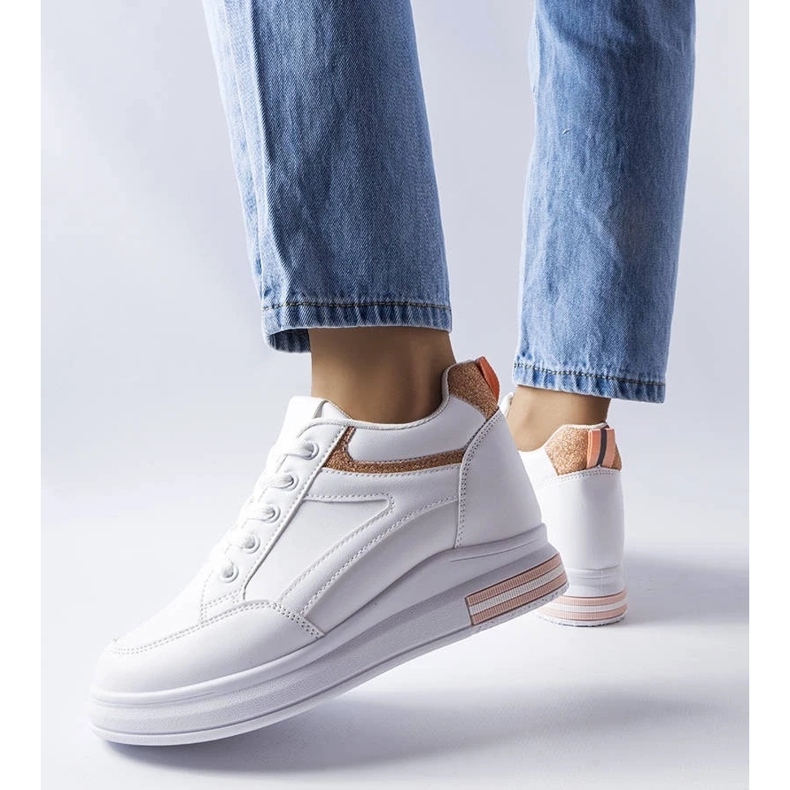 D/GMR Sneakers bianche con inserti glitter di Bonevil bianco 1