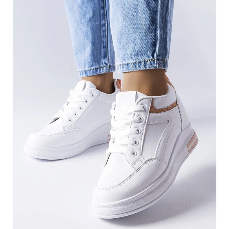 D/GMR Sneakers bianche con inserti glitter di Bonevil bianco 2