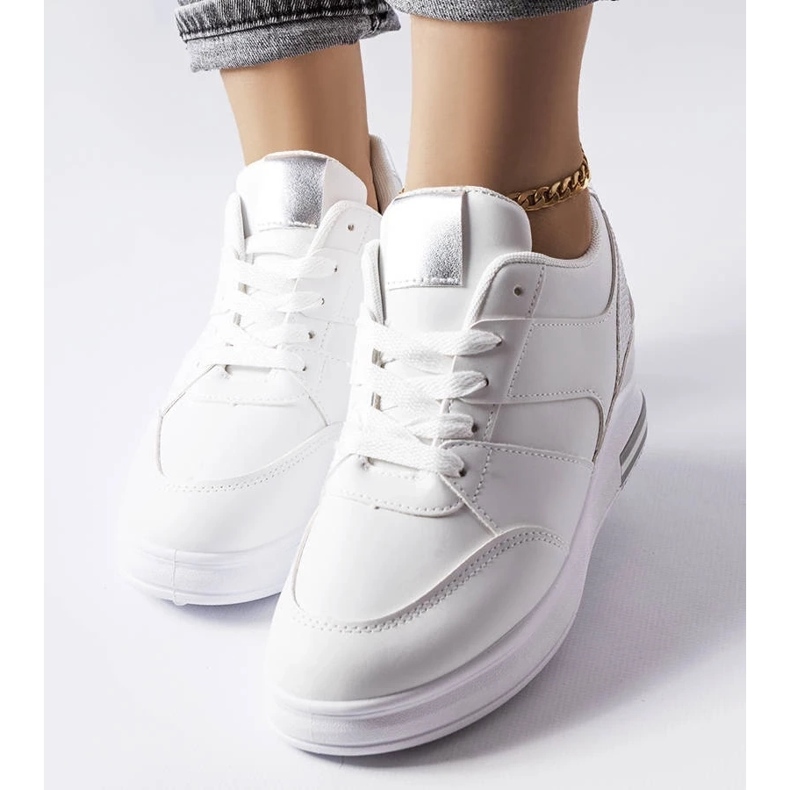D/GMR Sneakers con zeppa CinqMars bianche bianco 2