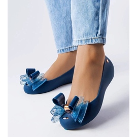 D/GMR Ballerine Meliski blu navy con fiocco Jerome 1