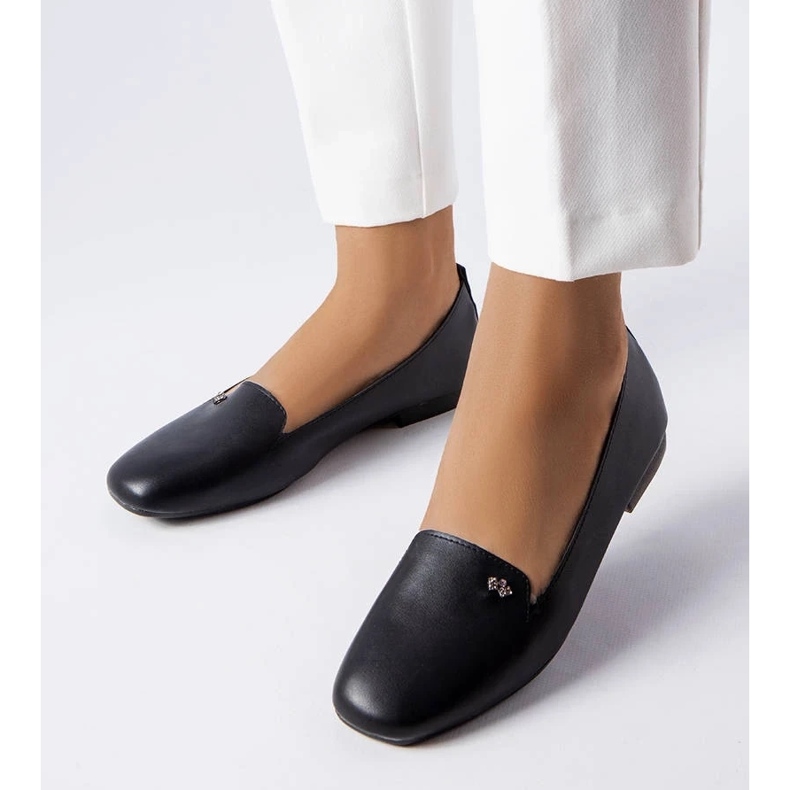 D/GMR Ballerine nere con punta squadrata di Noël nero 1