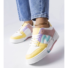 D/GMR Scarpe rosa e gialle con suola più spessa di Harter giallo 1