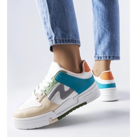 D/GMR Scarpe con zeppa beige e blu di Harter 2