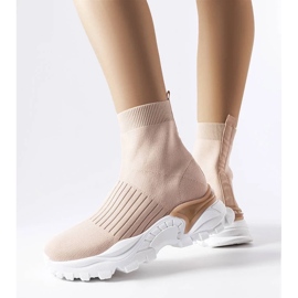 D/GMR Sneakers beige con tomaia elastica di Antonio 1