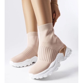 D/GMR Sneakers beige con tomaia elastica di Antonio 2