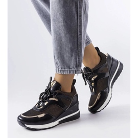 D/GMR Sneakers con zeppa nere e dorate di Vincez nero 1