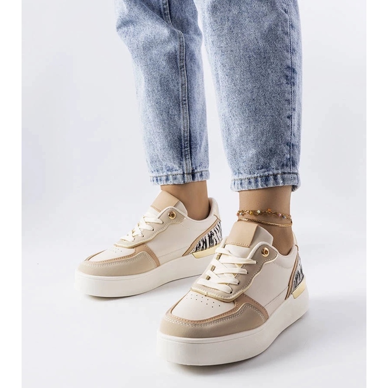 D/GMR Sneaker beige con plateau di Tooele 2