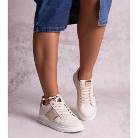 D/GMR Sneakers beige decorate con strass Xarles 1