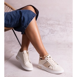 D/GMR Sneakers beige decorate con strass Xarles 2