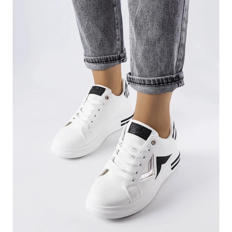 D/GMR Sneakers con plateau in bianco e nero di Monty 1