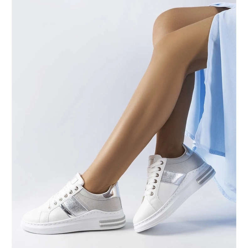 D/GMR Sneakers bianche con inserti grigi di Deans 2