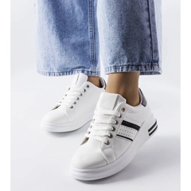 D/GMR Sneaker Lanoie bianche con plateau 1