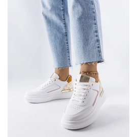 D/GMR Sneakers bianche con inserti beige di Margarita bianca 2