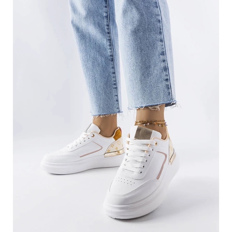 D/GMR Sneakers bianche con inserti beige di Margarita bianca 2