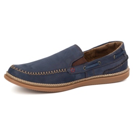 Olivier Scarpe da uomo slittati mocassini 314gt blu navy 1