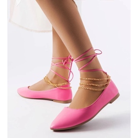D/GMR Ballerine rosa con chiusura decorativa di Donat 1