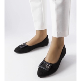 D/GMR Ballerine nere decorate con strass di Fleming nero 2