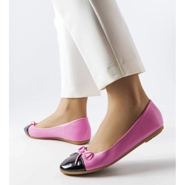 D/GMR Ballerine con punta in vernice rosa di Despins 2